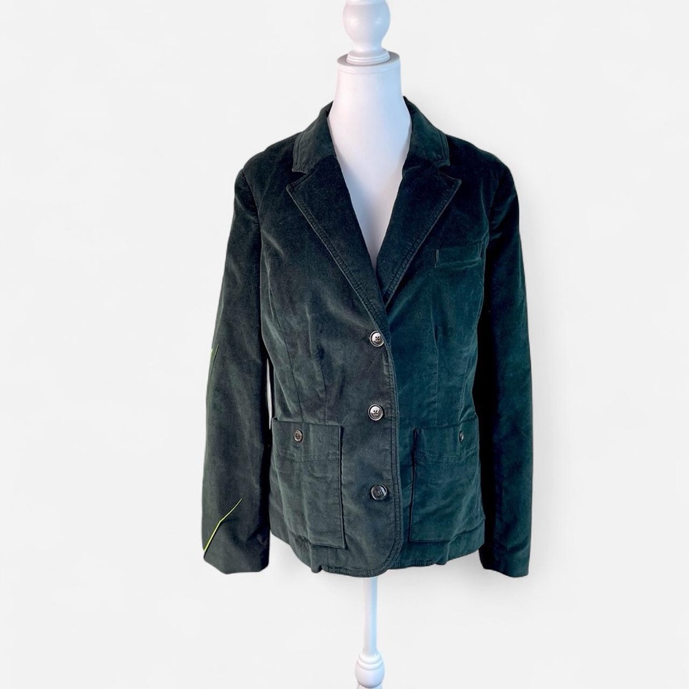 Eddie Bauer Forest Green Velvet Blazer Size 10
